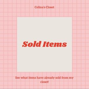 Sold Items from my closet